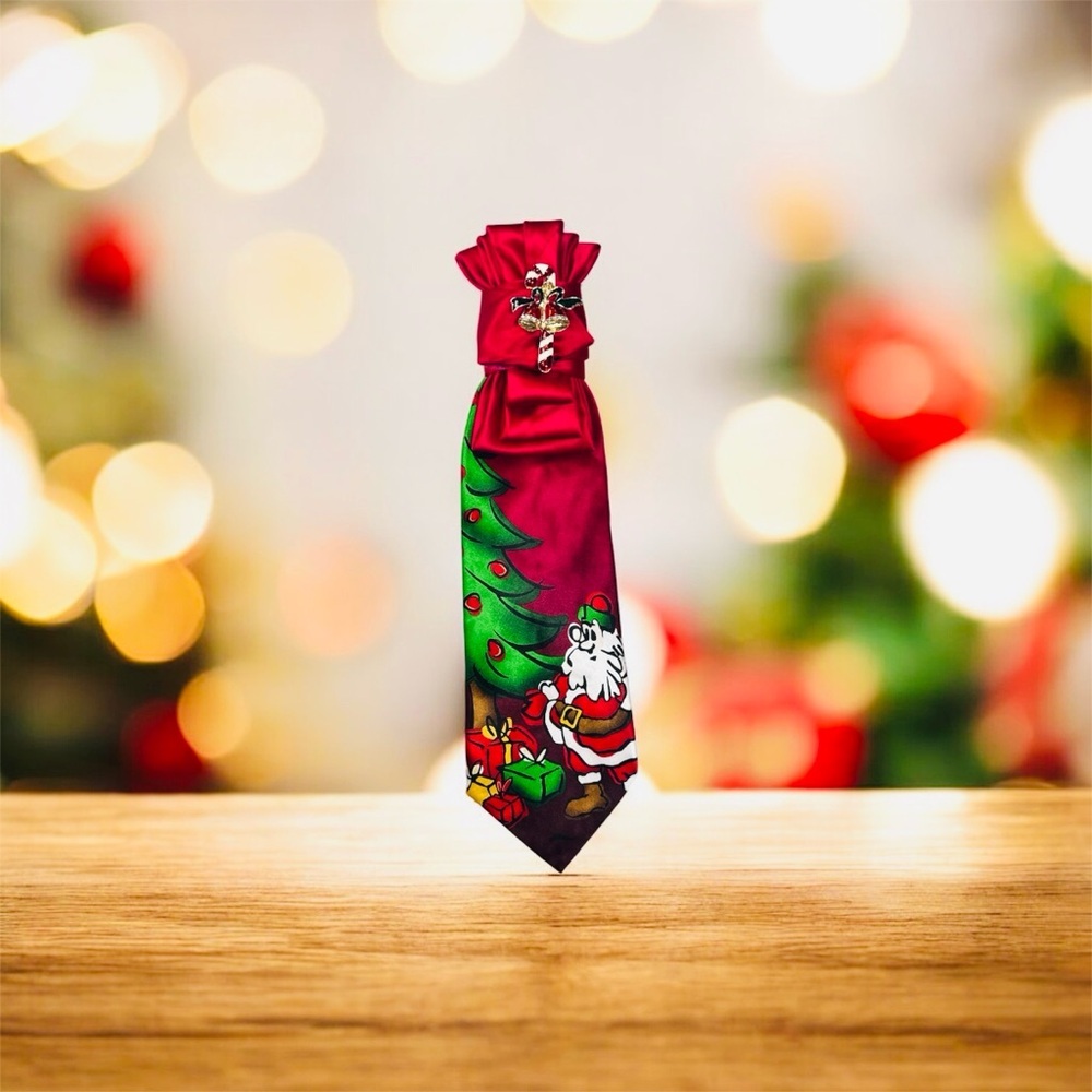 J. Garcia Festive Red Santa Necktie